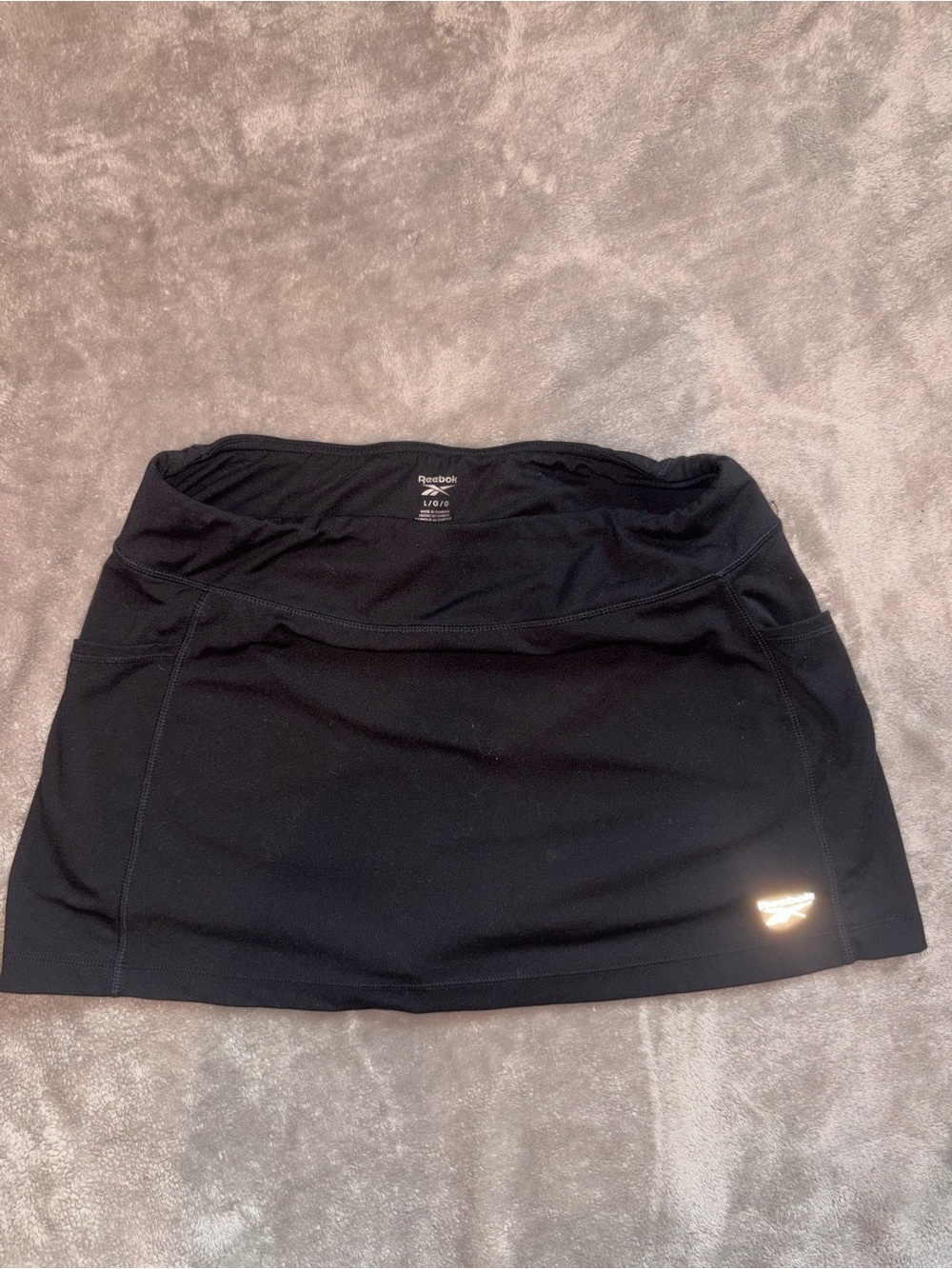 Reebok Black Women's Athletic Skort with Reflective Logo